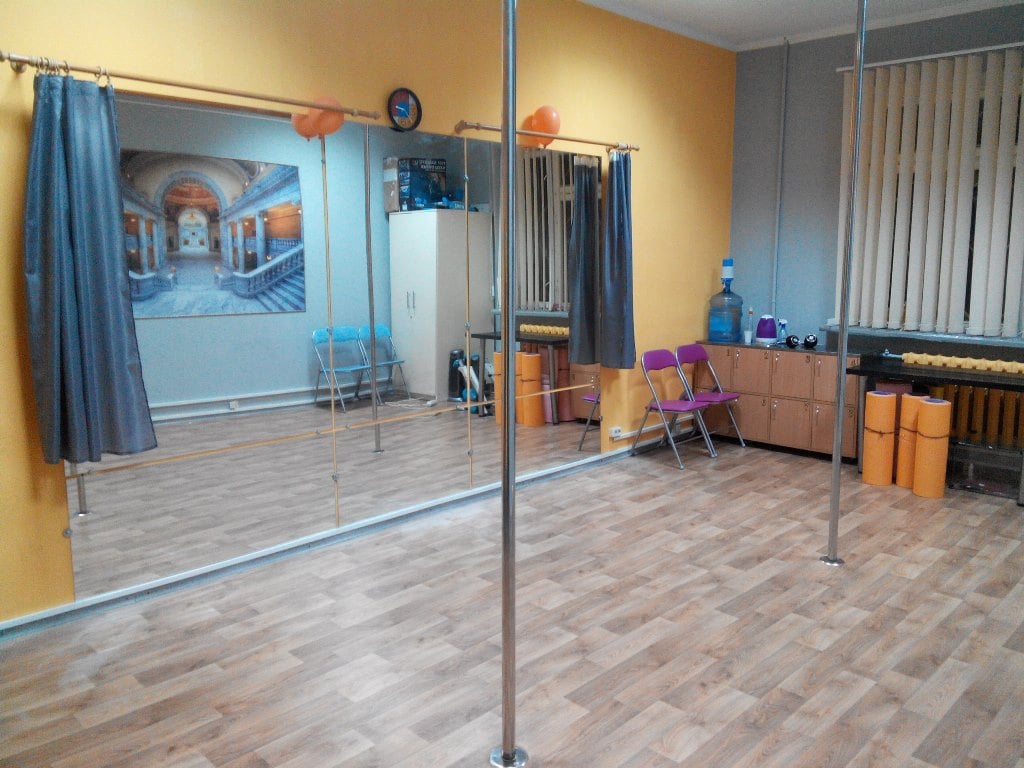 Hall with two poles